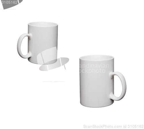 Image of Two white cup