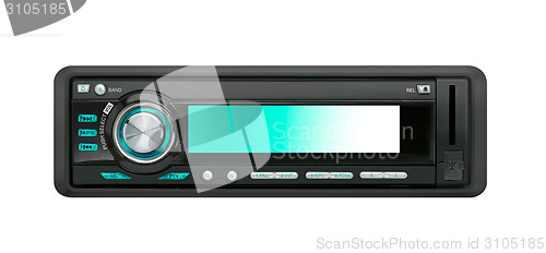 Image of Modern car audio system isolated