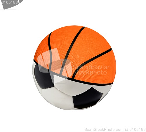 Image of football with baketball - concept sports balls
