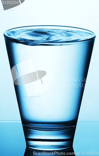 Image of water on glass isolated
