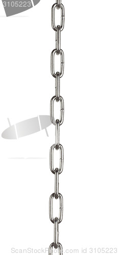 Image of Chains closeup on white background