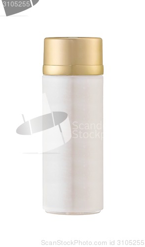 Image of liquid makeup foundation in tube isolated