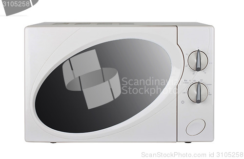 Image of microwave oven on a white background