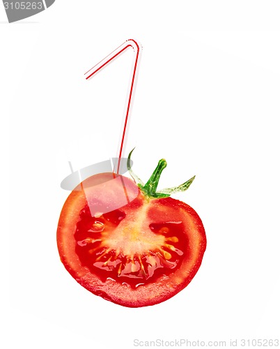 Image of Tomato slice with cocktail stick