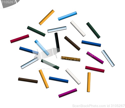 Image of Sticks of pastel colored chalk