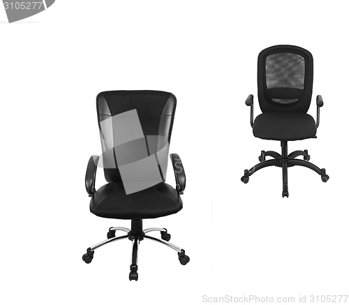 Image of two black office chair