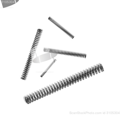 Image of Set of steel spring - isolated on white