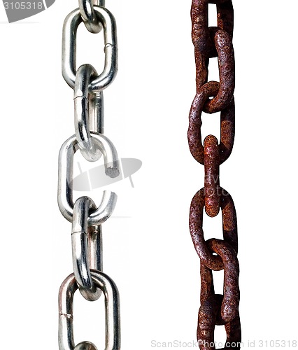 Image of old and new chains