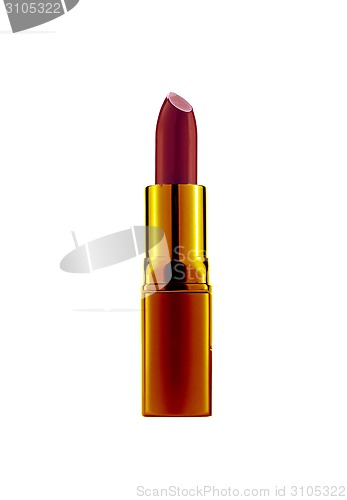 Image of red lipstick isolated on white
