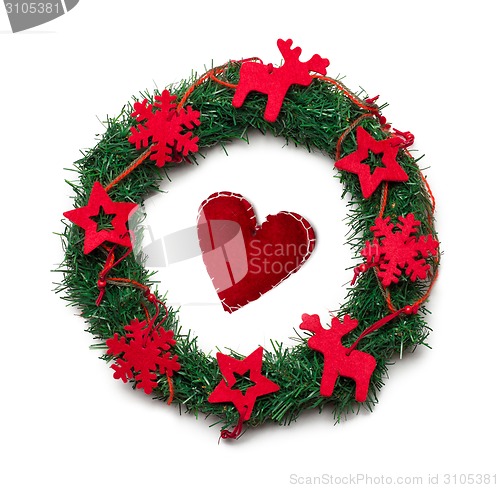 Image of Christmas decorative wreath