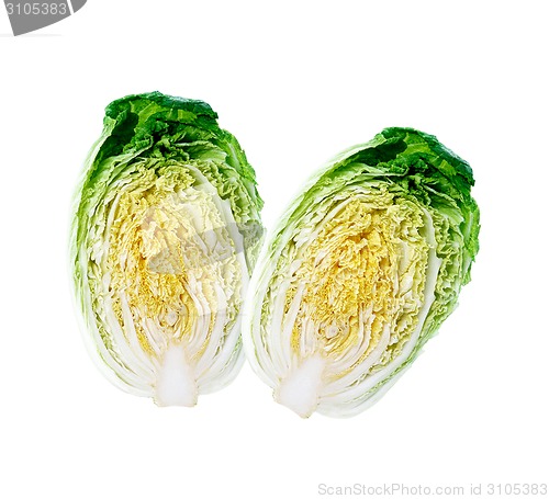 Image of Halved chinese cabbages