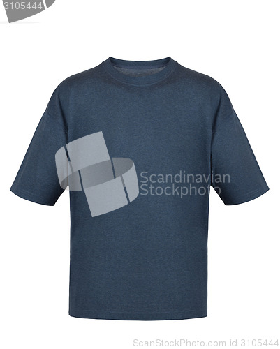 Image of Blue T-shirt isolated on white background