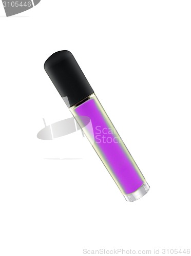 Image of purple perfume bottle isolated