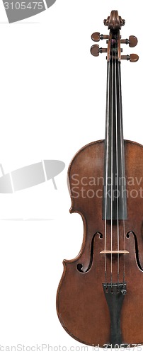 Image of Classical violin - isolated (white background)