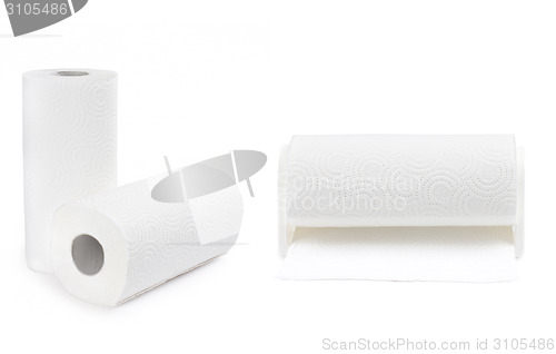 Image of three roll of toilet towel