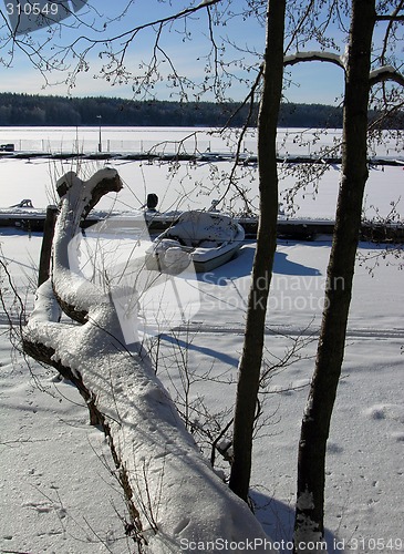 Image of Boat in ice