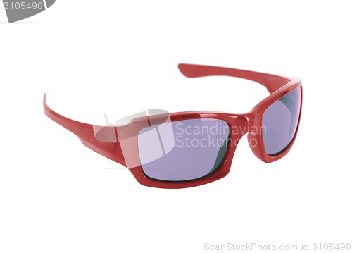 Image of red sunglasses on white
