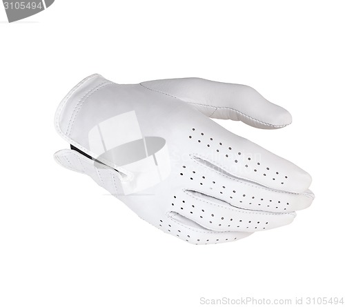 Image of White leather gloves 