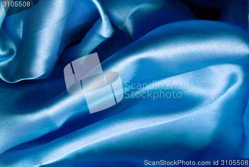 Image of Smooth elegant dark blue silk