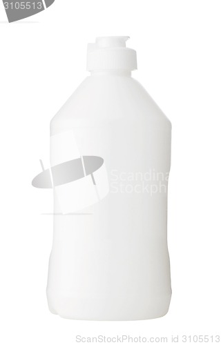 Image of White plastic bottle isolated