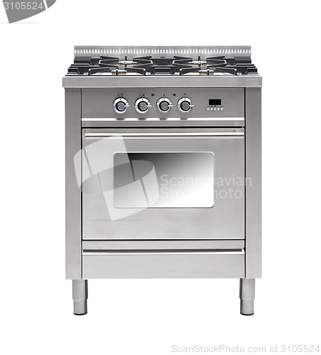 Image of gas cooker over the white background