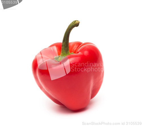 Image of red pepper isolated on white background