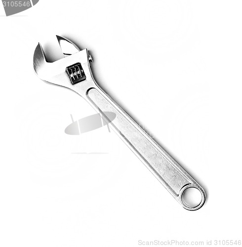 Image of Adjustable wrench isolated on white background