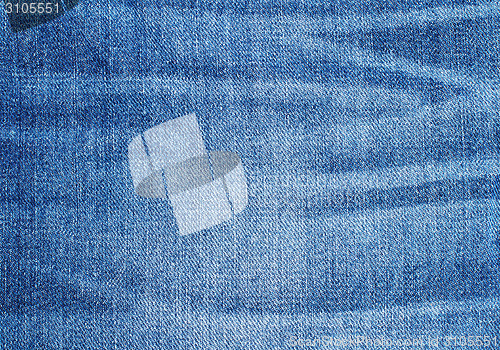 Image of Worn Blue Denim Jeans texture, background