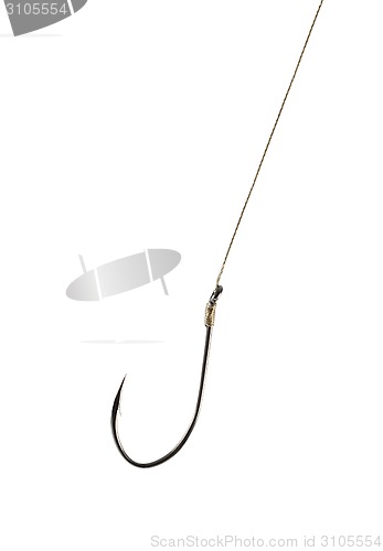 Image of Stainless steel fishing hook isolated on white