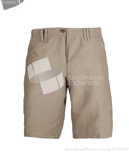 Image of white jeans shorts isolated 