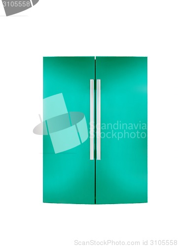 Image of Two door refrigirator.On a white background.