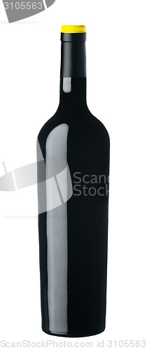 Image of wine bottle isolated on white background