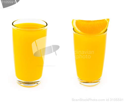 Image of two juice and slices of orange