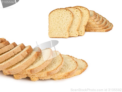 Image of The sliced bread isolated on white background