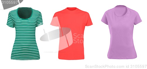 Image of female t-shirt isolated