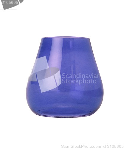 Image of Blue vase isolated on white background