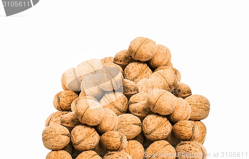 Image of Walnuts isolated on white background