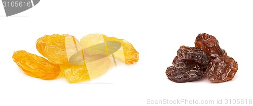 Image of Dried apricots with dates on a white background