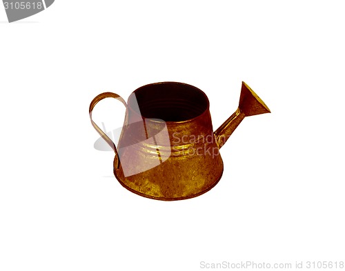 Image of watering can on white background