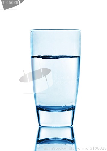 Image of water on glass isolated