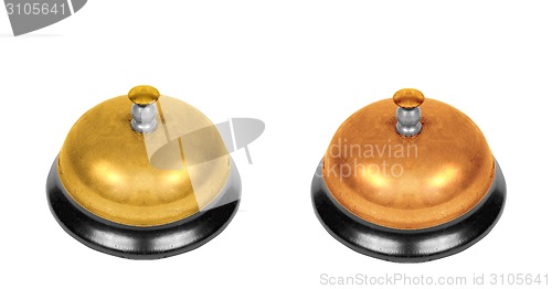 Image of two school bells isolated