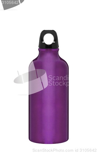 Image of Metal water flask on a white background