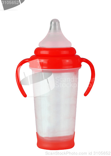 Image of Baby bottle on a white background