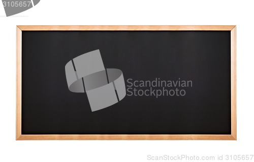 Image of blackboard with wooden frame and are colored white pastel