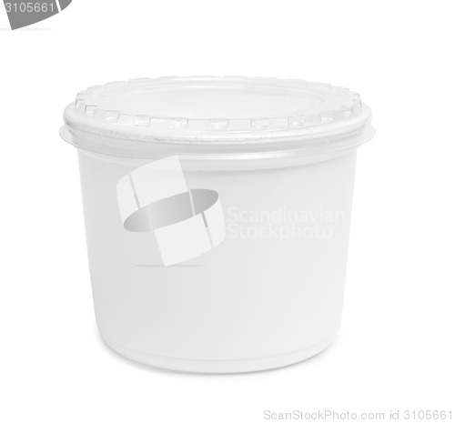 Image of Plastic rectangular container for dairy foods