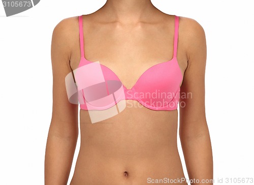 Image of woman wearing bra 