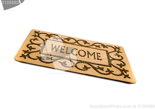 Image of welcome door mat isolated