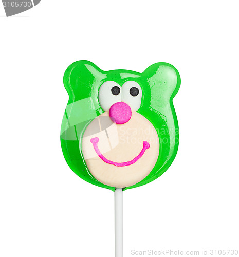 Image of Sweet lollipop of a bear head