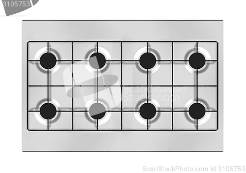 Image of Isolated stainless steel gas burner