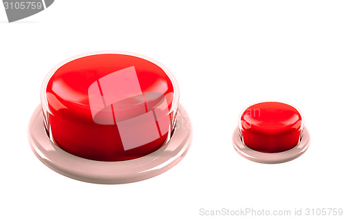 Image of red button isolated